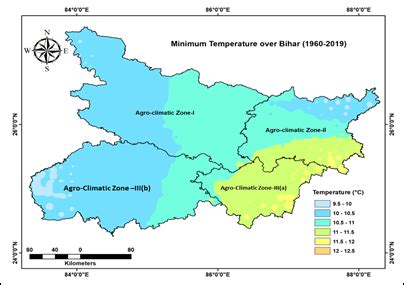 Figure 5: Mean Minimum Temperature over the Agro-Climatic zones of ...