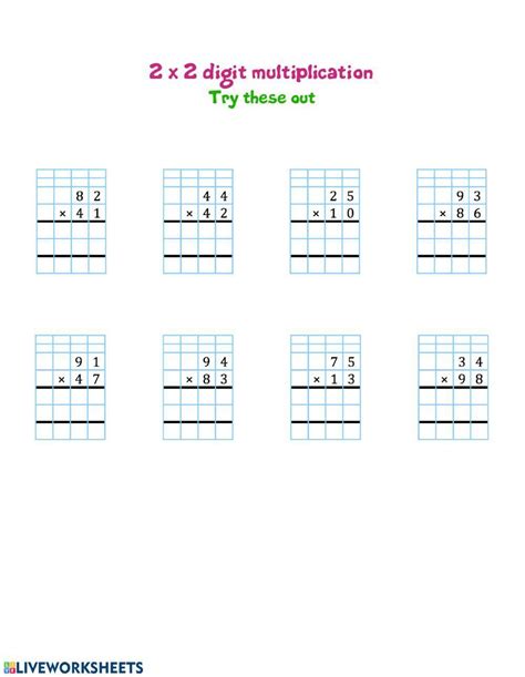Multiplication How to Multiply 2-Digit 的图像结果