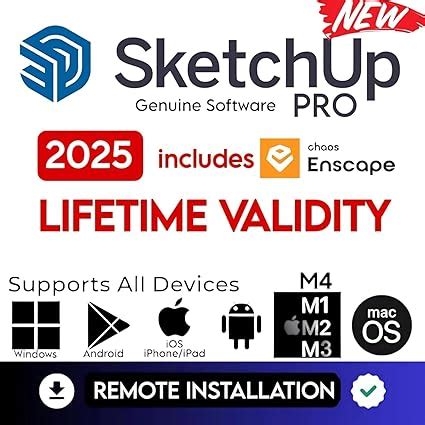 SketchUp Pro 2025 (New Version) + Enscape/ Vray/ Blender/ Layout ...