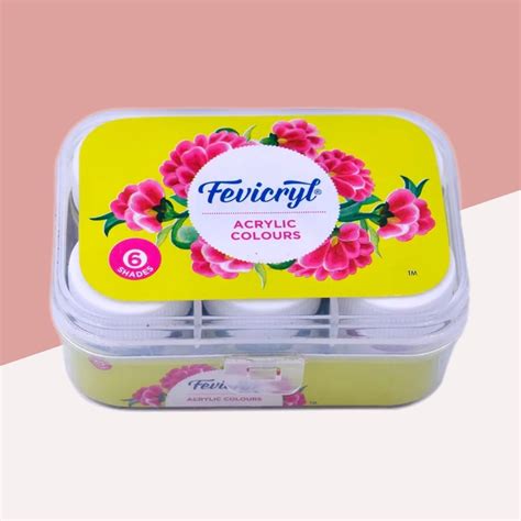 Fevicryl Acrylic Colours - Multicolor Vibrant Shades ( Pack of 6 ...