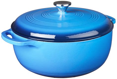 Lodge 7.38 litre / 7.8 quart Cast Iron/Porcelain Enamel Dutch Oven ...