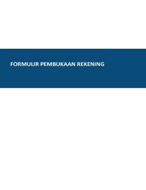 Fillable Online FORMULIR PEMBUKAAN REKENING INDIVIDUAL / OPENING ...