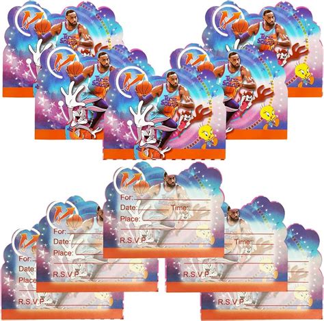 30 Pcs Space Jam Birthday Invitation Cards,Space Jam India | Ubuy
