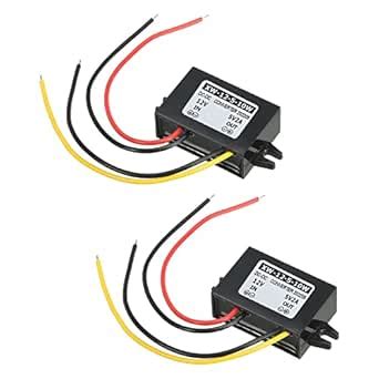 PATIKIL DC 12V to DC 5V 2A 10W Power Converter Regulator Plastic Shell ...
