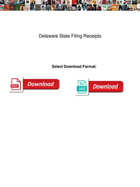Fillable Online Delaware State Filing Receipts. Delaware State Filing ...