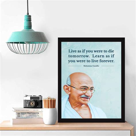 Chaka Chaundh - Mahatma Gandhi Quotes Frame Poster for Wall Decor