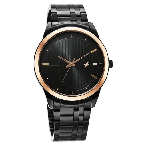 Buy Online Fastrack Stunners Quartz Analog Black Dial Black Stainless ...