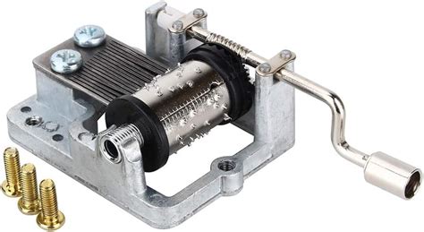 Buy DEALPEAK 18 Tones Mechanical Music Box DIY Movement Play Hand Crank ...