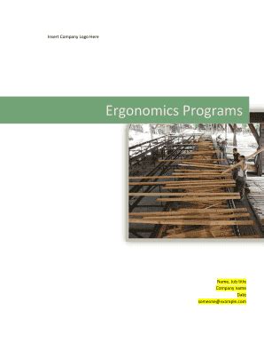 Fillable Online Ergonomics Programs Fax Email Print - pdfFiller