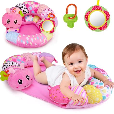 Amazon.com : 2 in 1 Baby Tummy Time Mat & Support Seated Pillow Infant ...