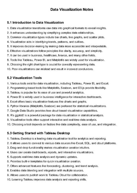 Data Visualization Notes - It enhances understanding by simplifying ...