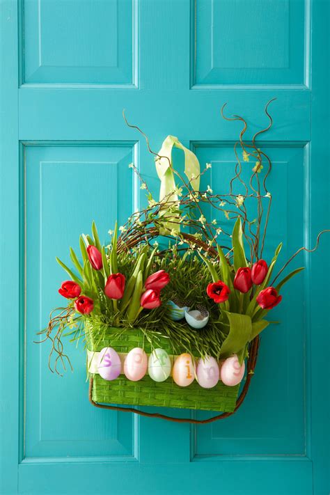 Easter Door Arrangements Easter Decorations, Easter Wreath, Front Door