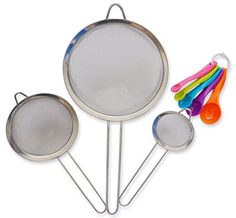 Buy Very Fine Mesh Strainers by Zenpro, (Set of 3) Stainless Steel ...
