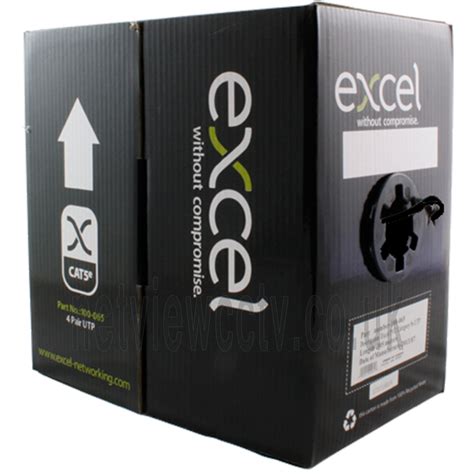 Buy EXCEL EXTERNAL Cat5e Solid Copper UTP Cable Duct Grade (PE) Black ...