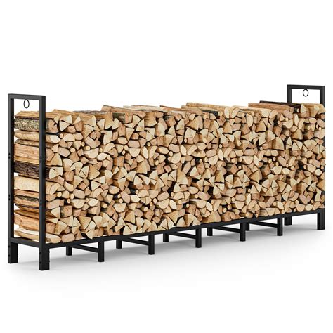 Snapklik.com : Firewood Rack Outdoor 8FT, Heavy Duty Firewood Holder ...