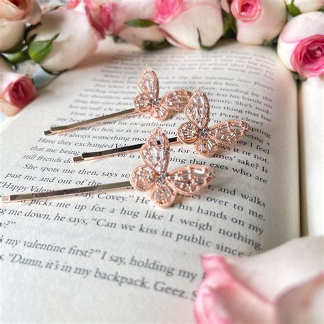 Rose Gold Butterfly Hair Clips – The Vintage Snob