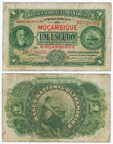 PAPER MONEY (DATED 1943) of WORLD WAR II PORTUGUESE COLONY of ...