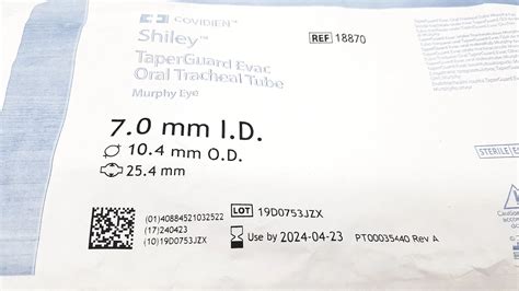 Tracheal Tube Cuffed Murphy Eye 7.0mm – A Biomedical Service