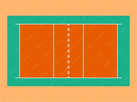 Premium Vector | Volleyball court field vector icon Volleyball court illustration Volleyball ...