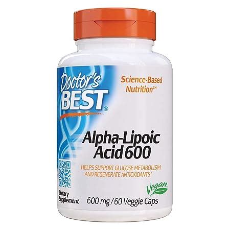 Doctors Best Alpha-Lipoic Acid 600 mg 60 veggie caps : Amazon.in ...