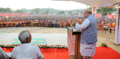 BJP National President, Shri Amit Shah addressing Shankhnaad Maha-Rally ...