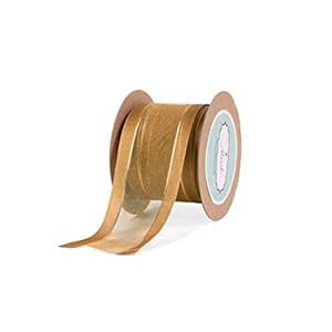 Meraki Cards Gold Wired Ribbon with Woven Satin Edges (38 mm) : Amazon ...