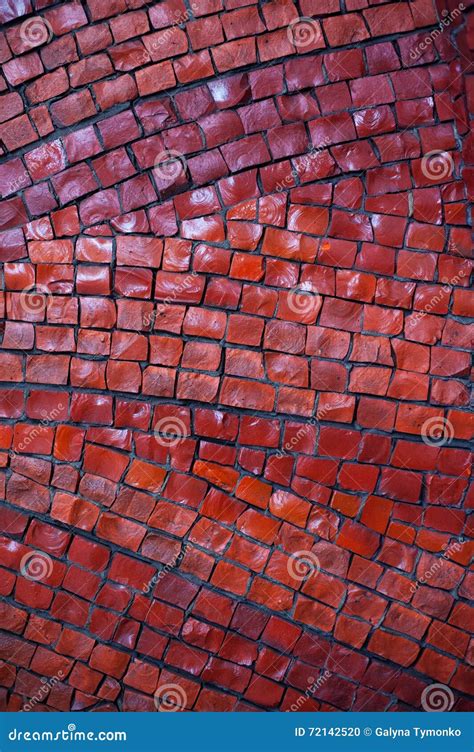 Texture of Red Brick Road for Walking in Park Stock Photo - Image of ...