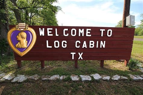 Log Cabin, Texas - Designation as a Purple Heart City, 14387 Alamo Rd ...