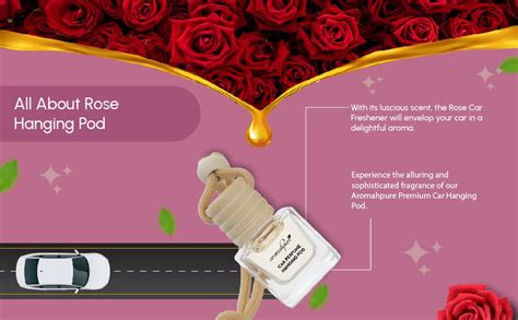 Aromahpure Premium Car Perfume Hanging Pod |10 ML |Rose Fragrance Car ...