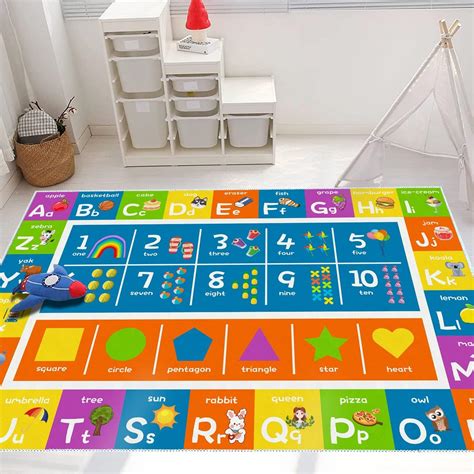 Amazon.com: Dark Blue Game Alphabet Floor Mat-Letters, Graphics ...