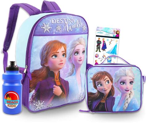 Amazon.com: Disney Frozen 2 Backpack Set for Girls ~ 3 Pc Deluxe 16 ...