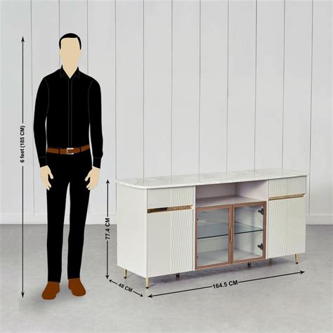 Buy Vegas Faux Marble Top Sideboard - Grey from Home Centre at just INR ...