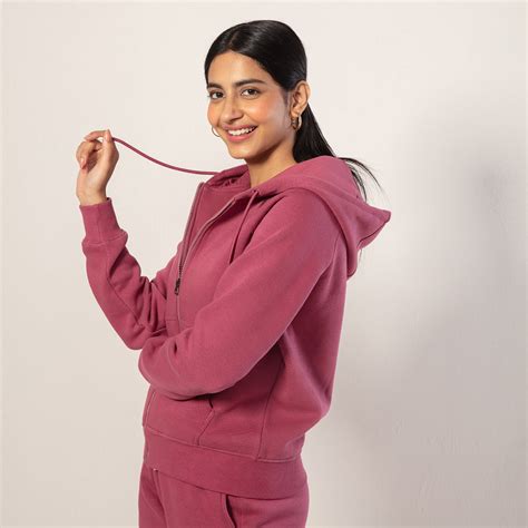 Nykd All Day Fleece Jacket-NYLE147-Deco Rose – Nykd by Nykaa