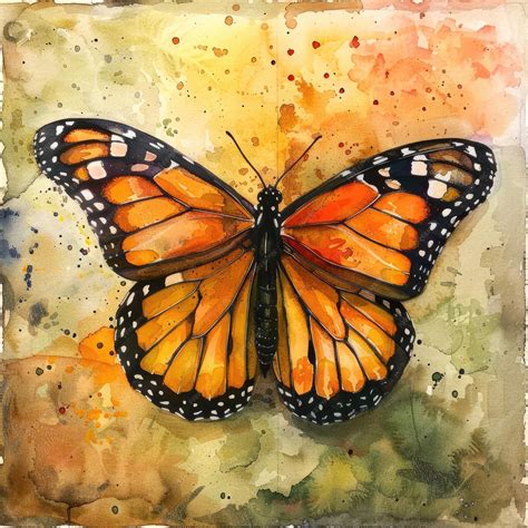 Premium Photo | Watercolor painting of a monarch butterfly - painting of butterfly