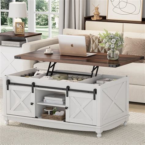 Amazon.com: ONBRILL Lift Top Coffee Table with Storage, 48" Rustic ...