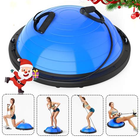 Half Balance Ball, 23in Half Ball Balance Trainer with Resistance Bands ...