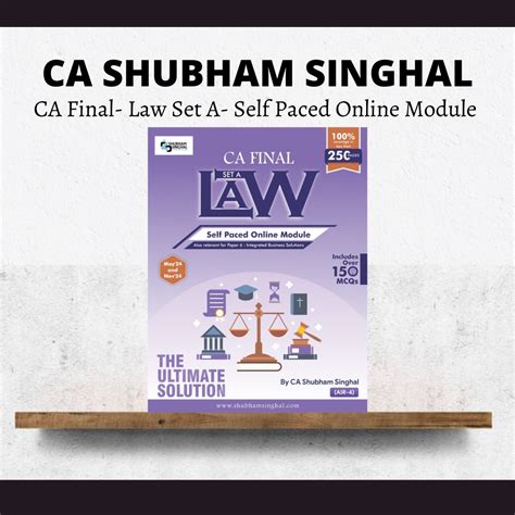 CA Final Law Set A- Self Paced Online Module by CA Shubham Singhal | F ...