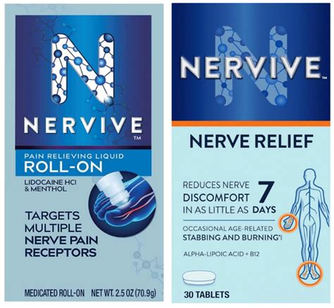 Nervive Nerve Care, Pain Relieving Roll On, Max Strength Topical Pain ...