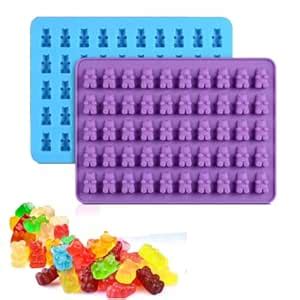 LEGACYCART 50 Cavities Teddy Bear Gummy molds Chocolate Molds, Resin ...