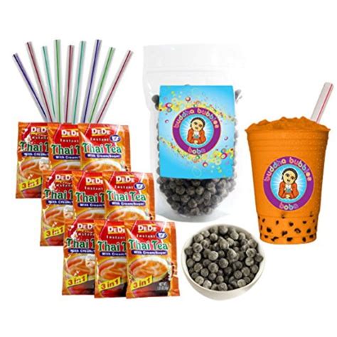 dede instant boba tea kit 9 drink packets, straws & India | Ubuy