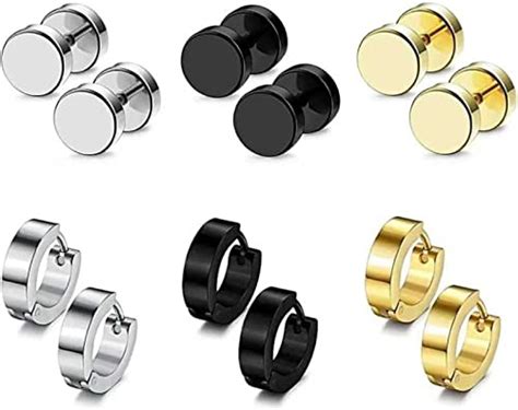 Buy MEENAZ Earrings men boyfriend girls women gents ear studs for men ...