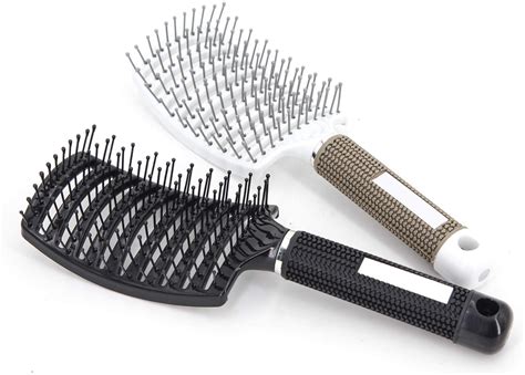 Amazon.com : 2 Pc Curved Vented Hair Brushes for Women, Eyxformula Anti ...