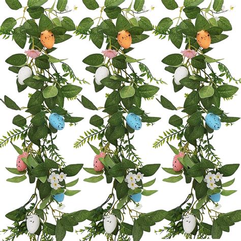 Artificial Easter Egg Garland with Lights, 9 FT Vine India | Ubuy