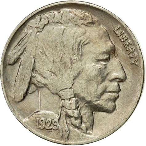 Five Cents 1929 Buffalo Nickel, Coin from United States - Online Coin Club