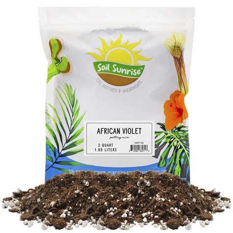 Soil Sunrise African Violet Potting Soil Mix for Houseplants, 2 Quarts ...