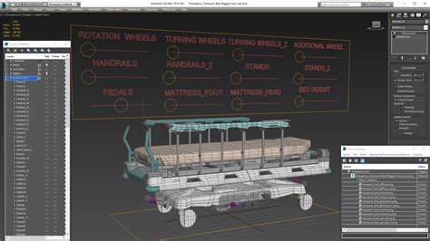 3D model Emergency Transport Bed Rigged | 3D Molier International