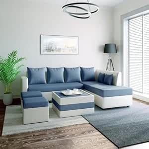 CASASTYLE - Marbon 8 Seater Fabric RHS L Shape Sofa Set with Centre ...