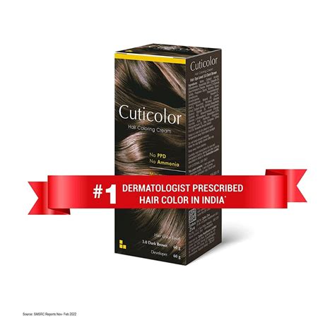 Buy Cuticolor Hair Coloring Dark Brown Hair Color Cream, 1 Kit | 19 ...
