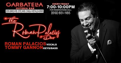 ON AN EVENING WITH ROMAN PALACIOS DUO @ GARBATELLA OSTERIA BAR OTAY ...
