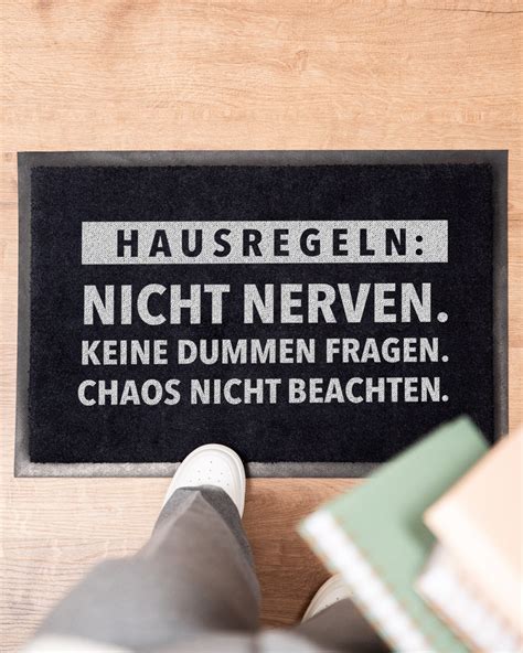 Hausregeln Fußmatte | WRDPRN® – VISUAL STATEMENTS